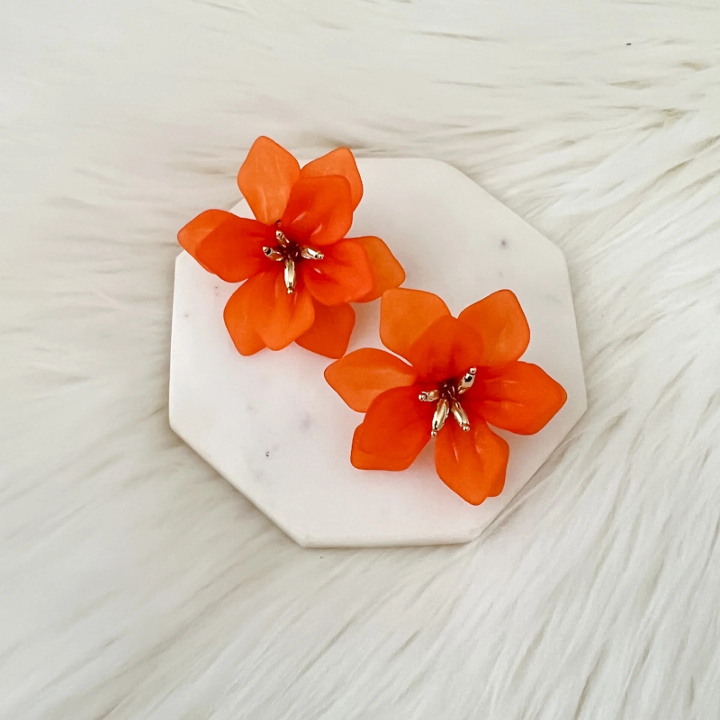 Dahlia Frosted Floral Earrings - 6 COLORS LAST CHANCE! - Image 21
