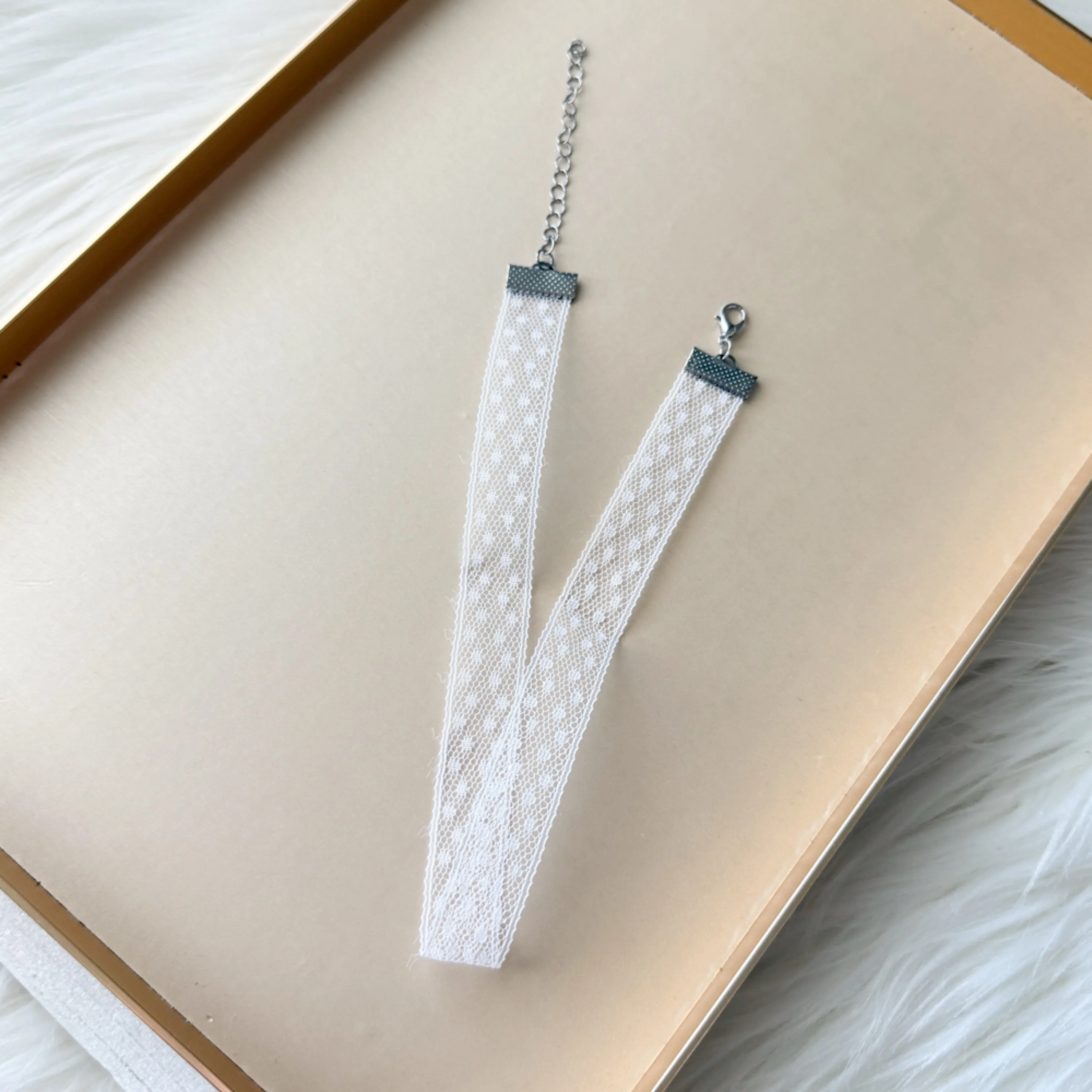 Dotty Lace Choker - White or Black - Image 10