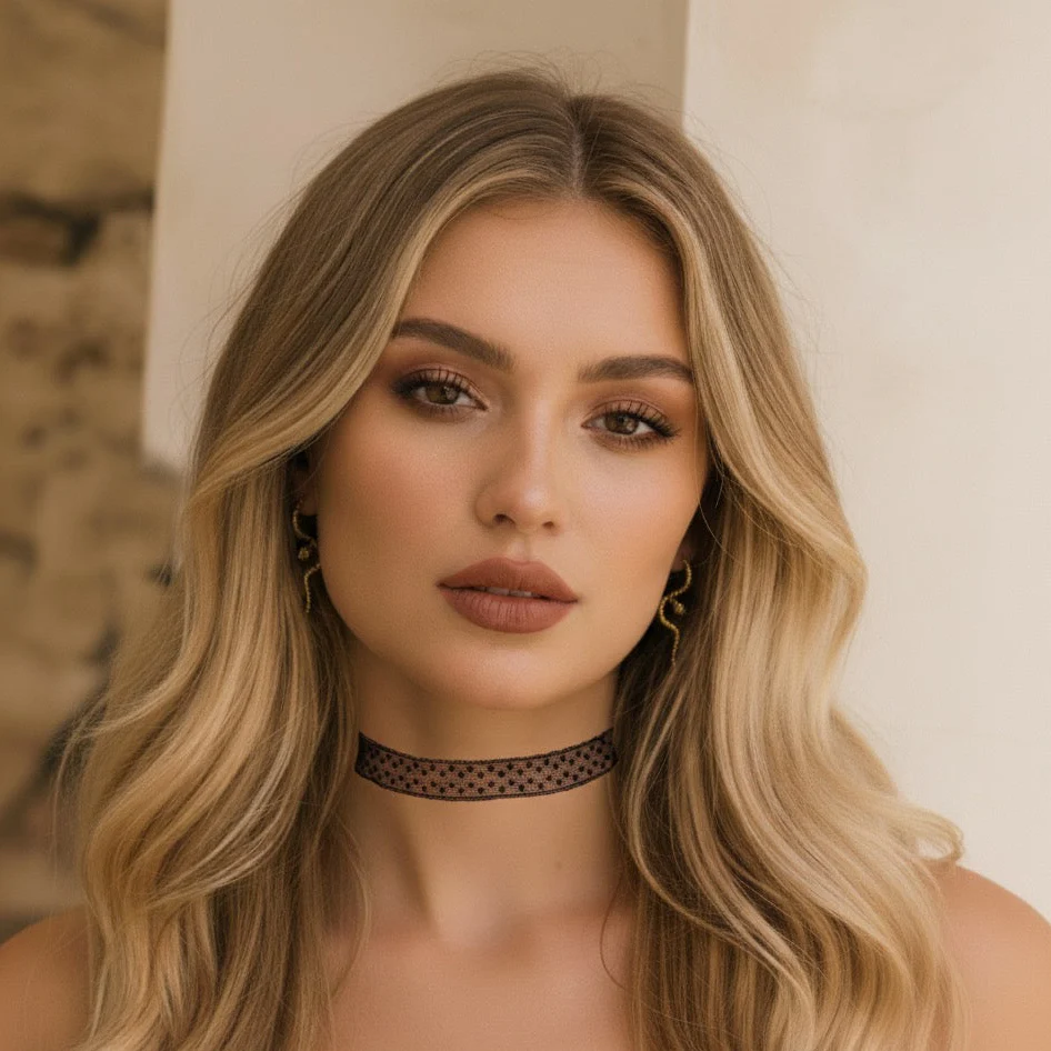 Dotty Lace Choker - White or Black - Image 3