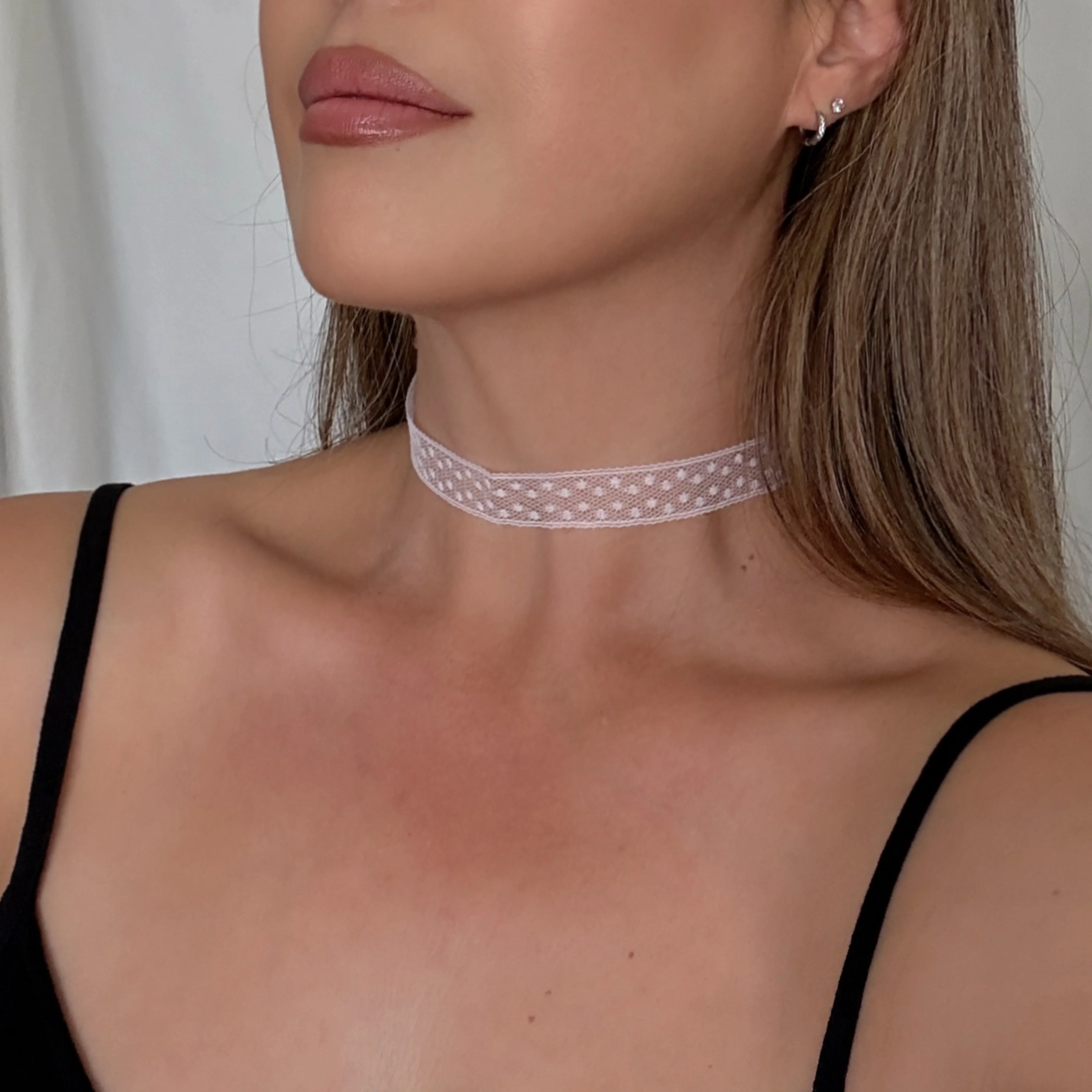 Dotty Lace Choker - White or Black - Image 6