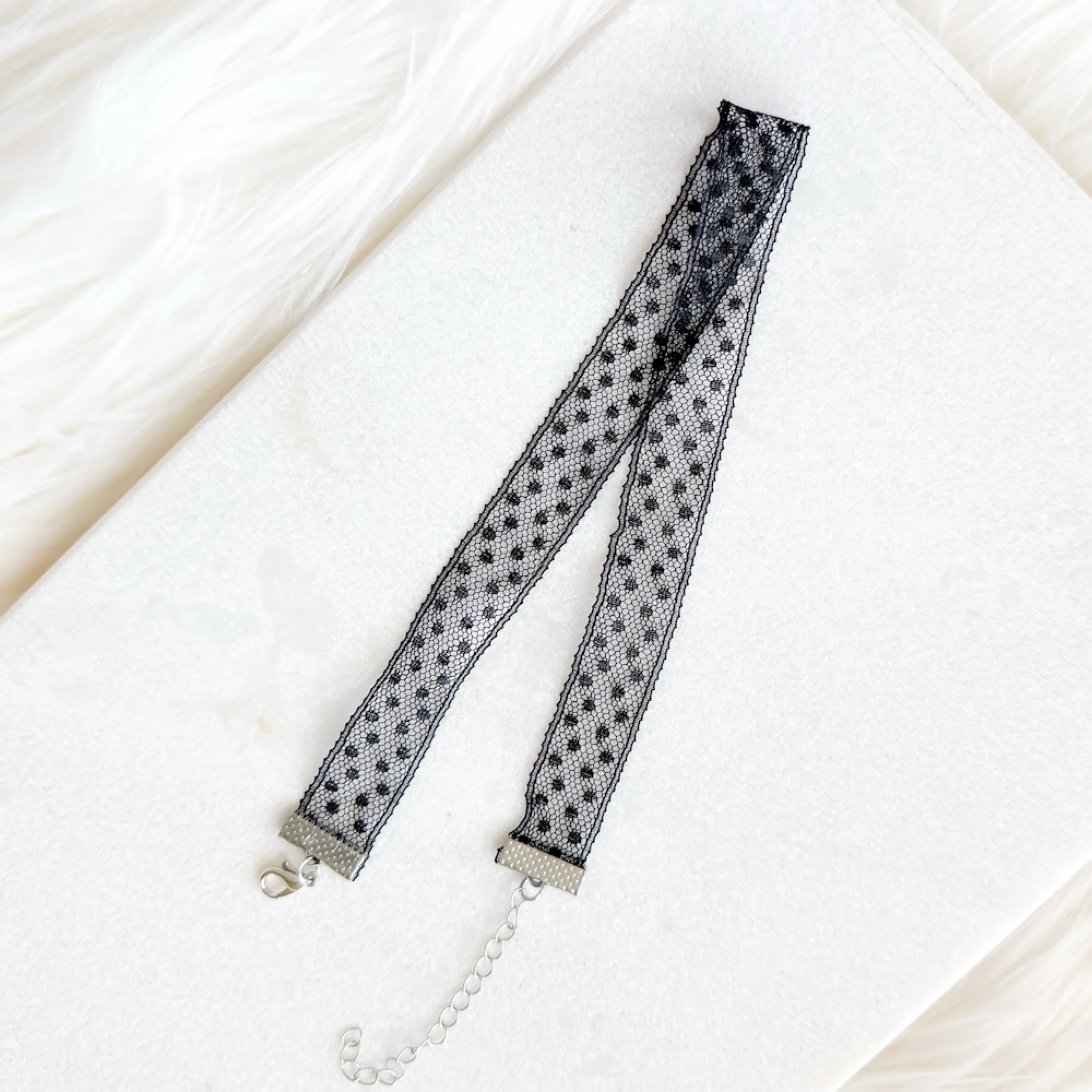 Dotty Lace Choker - White or Black - Image 8