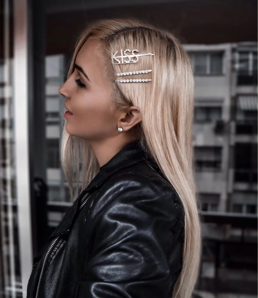 Double Rhinestone Hair Pin Set - 3 Sizes - Image 11