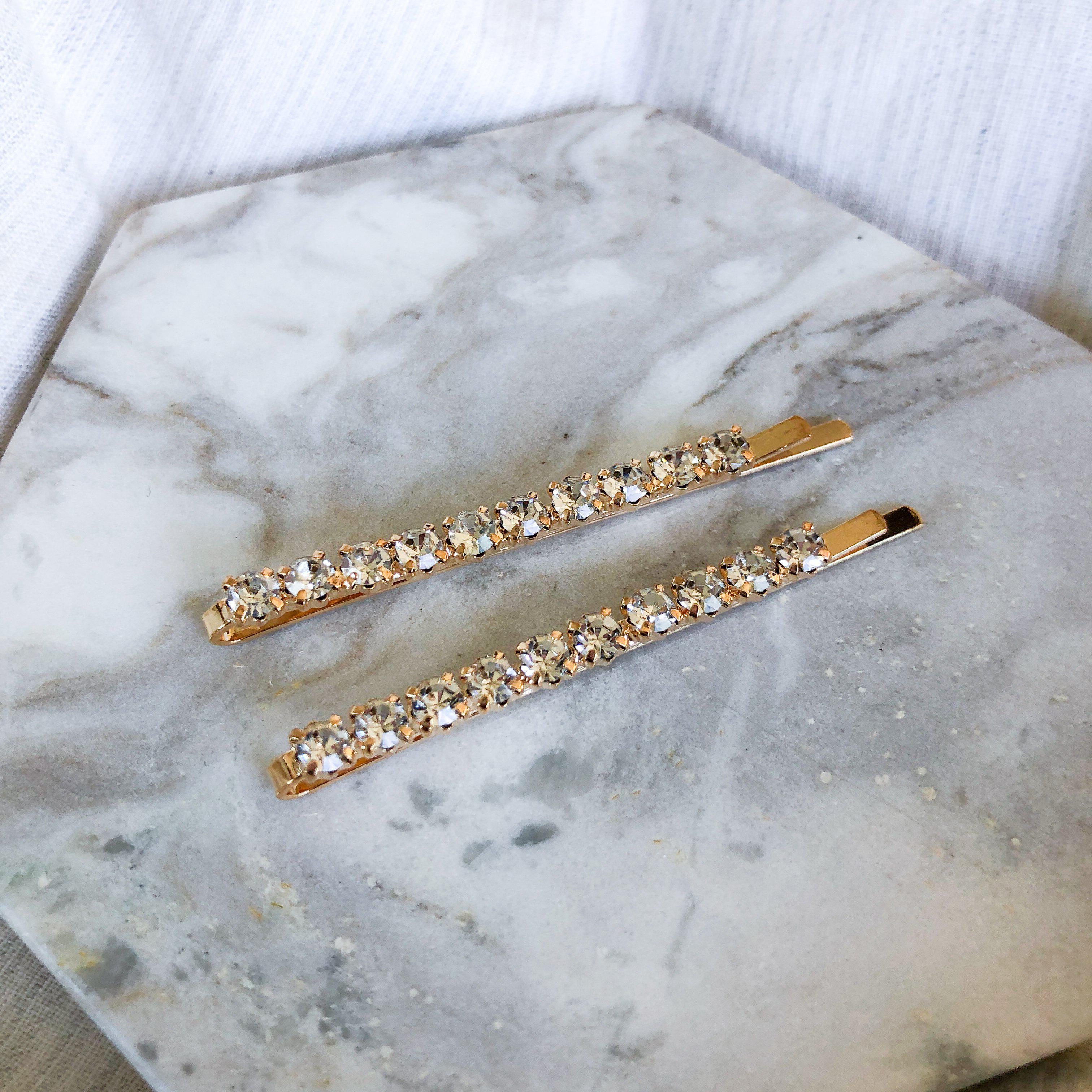 Double Rhinestone Hair Pin Set - 3 Sizes - Image 15