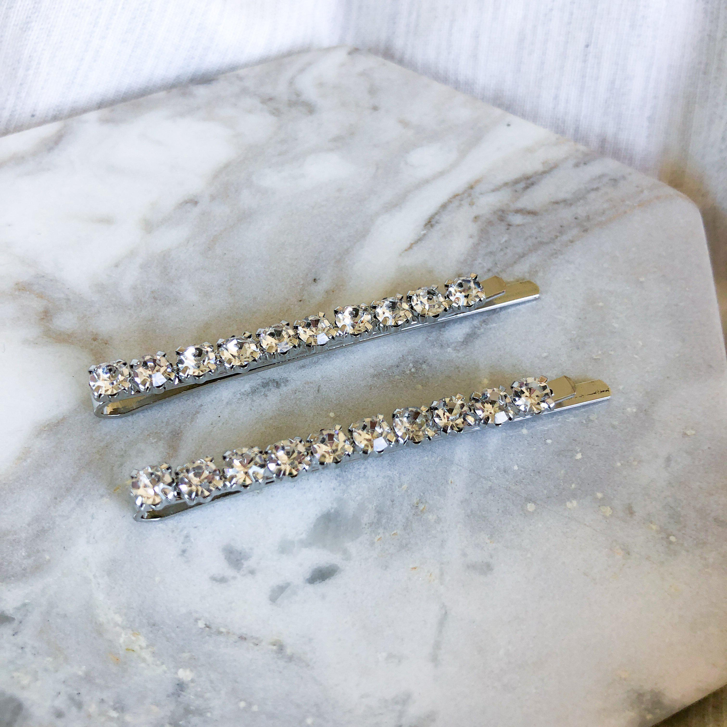 Double Rhinestone Hair Pin Set - 3 Sizes - Image 16