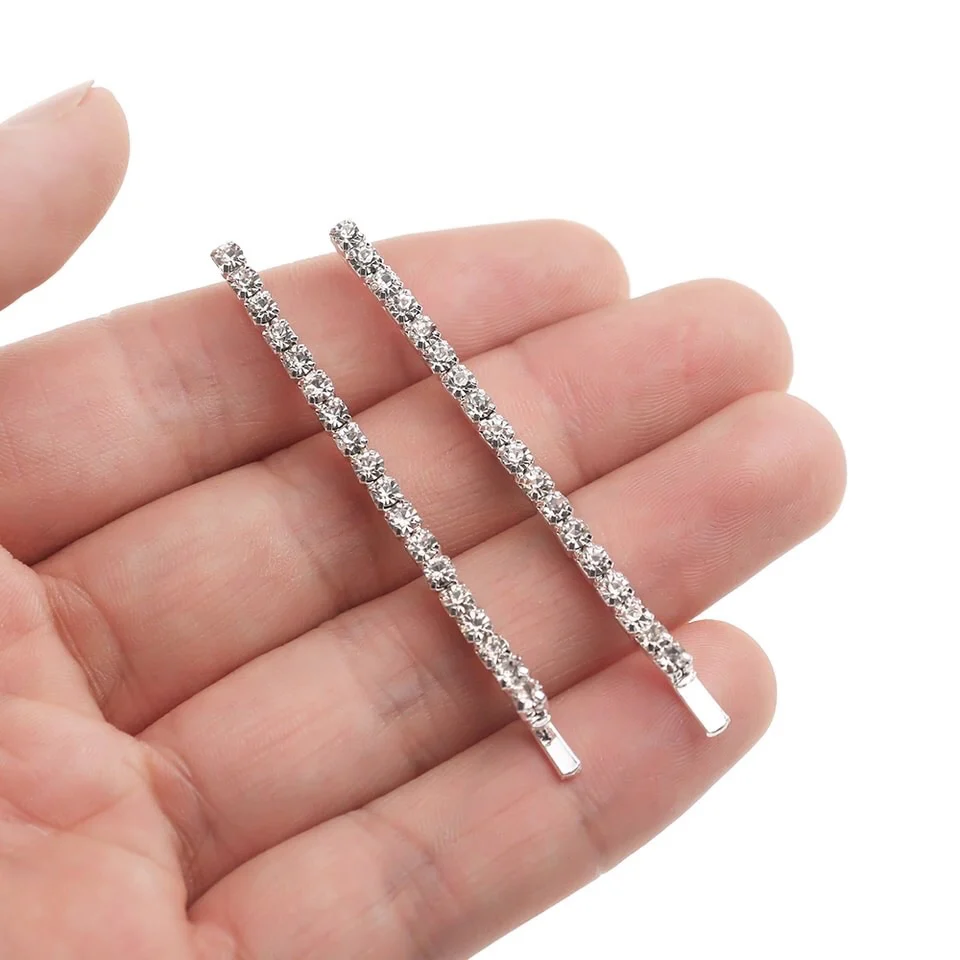 Double Rhinestone Hair Pin Set - 3 Sizes - Image 18
