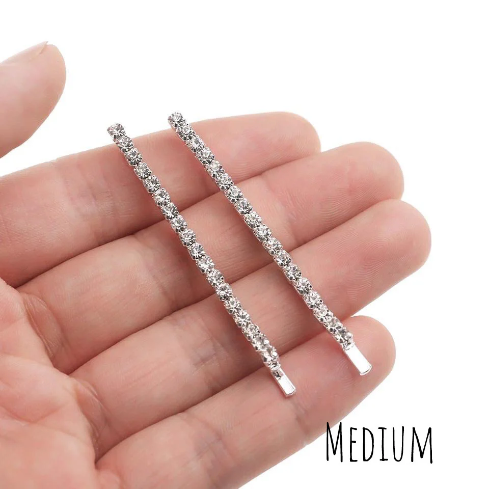 Double Rhinestone Hair Pin Set - 3 Sizes - Image 19