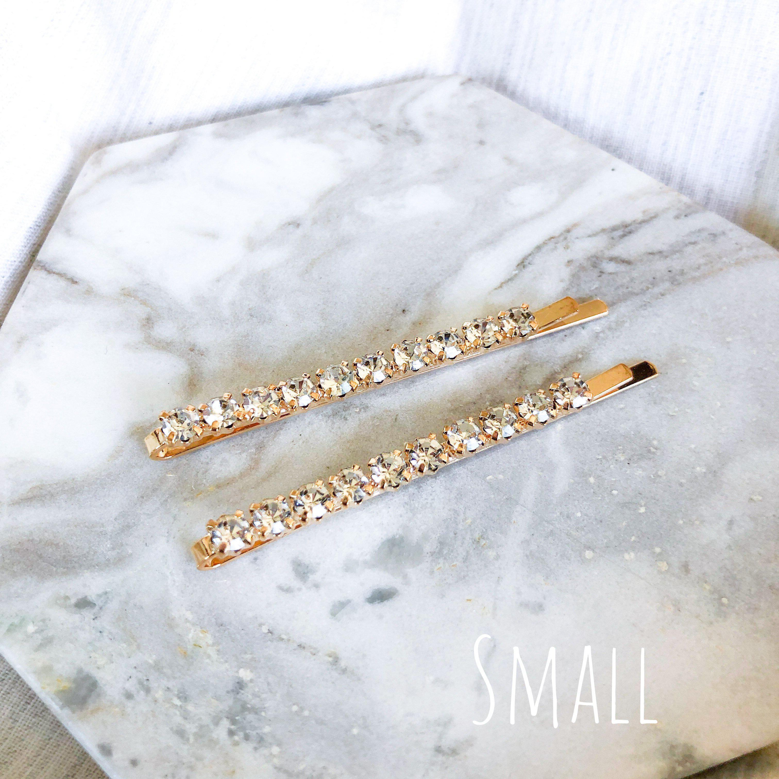 Double Rhinestone Hair Pin Set - 3 Sizes - Image 5