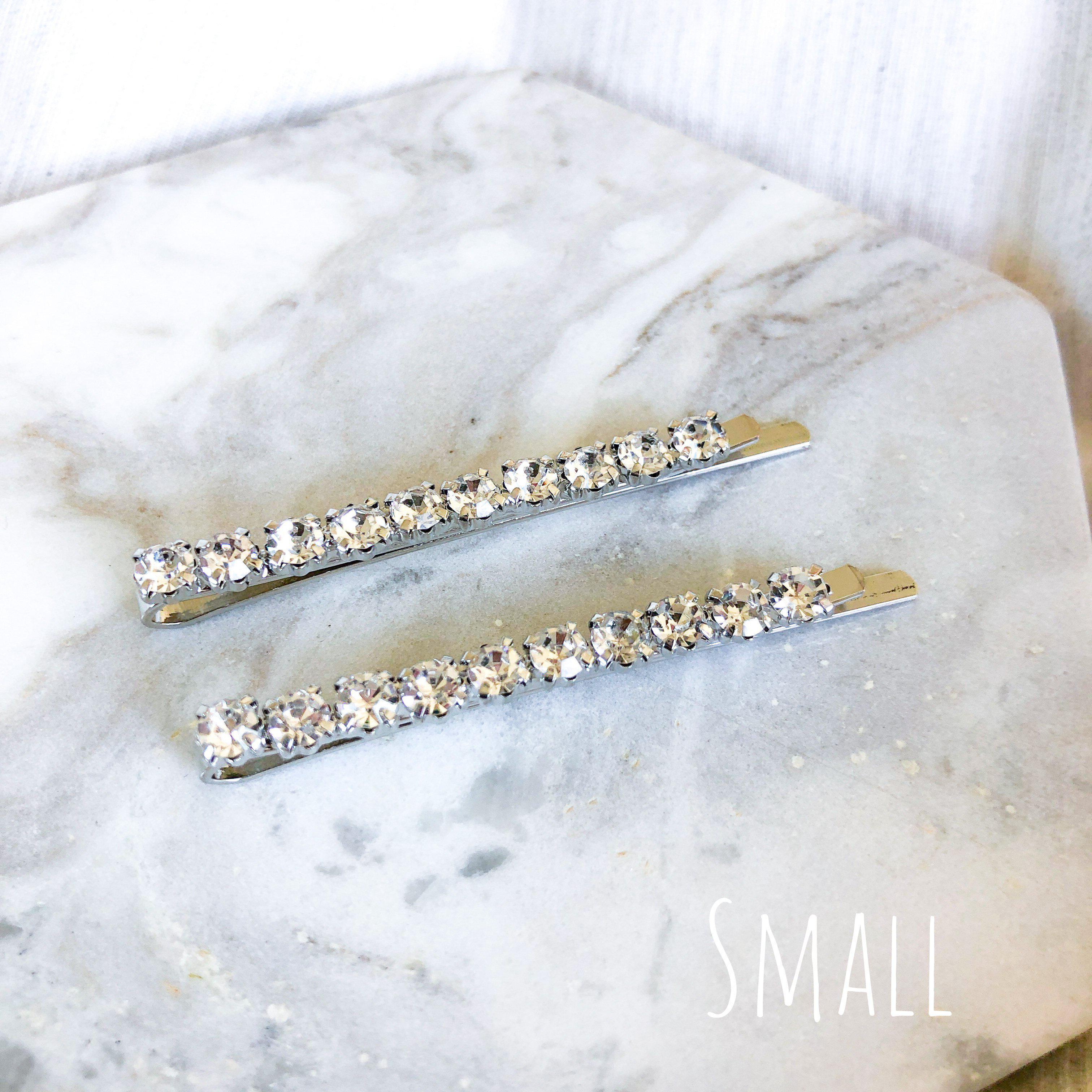 Double Rhinestone Hair Pin Set - 3 Sizes - Image 6