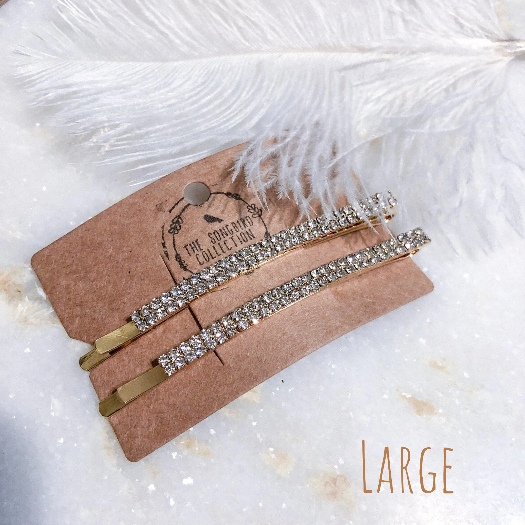 Double Rhinestone Hair Pin Set - 3 Sizes - Image 8