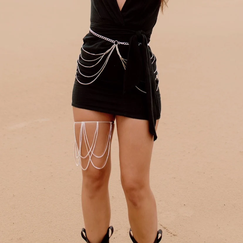 Drippin Glam Rhinestone Leg Chain - LAST CHANCE! - Image 9