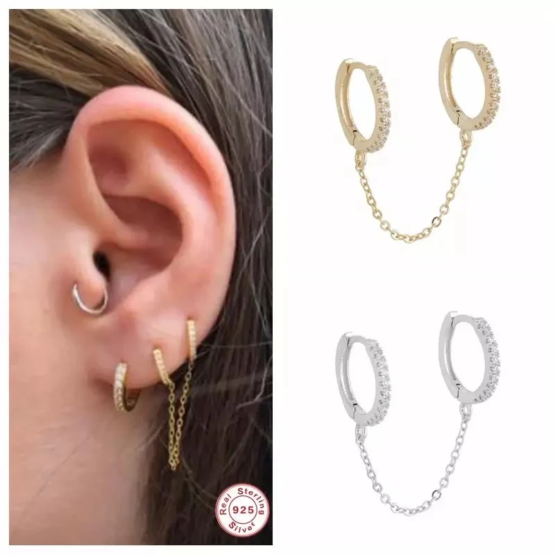 Dua Lipa Chain Link Huggies Earring - Image 9