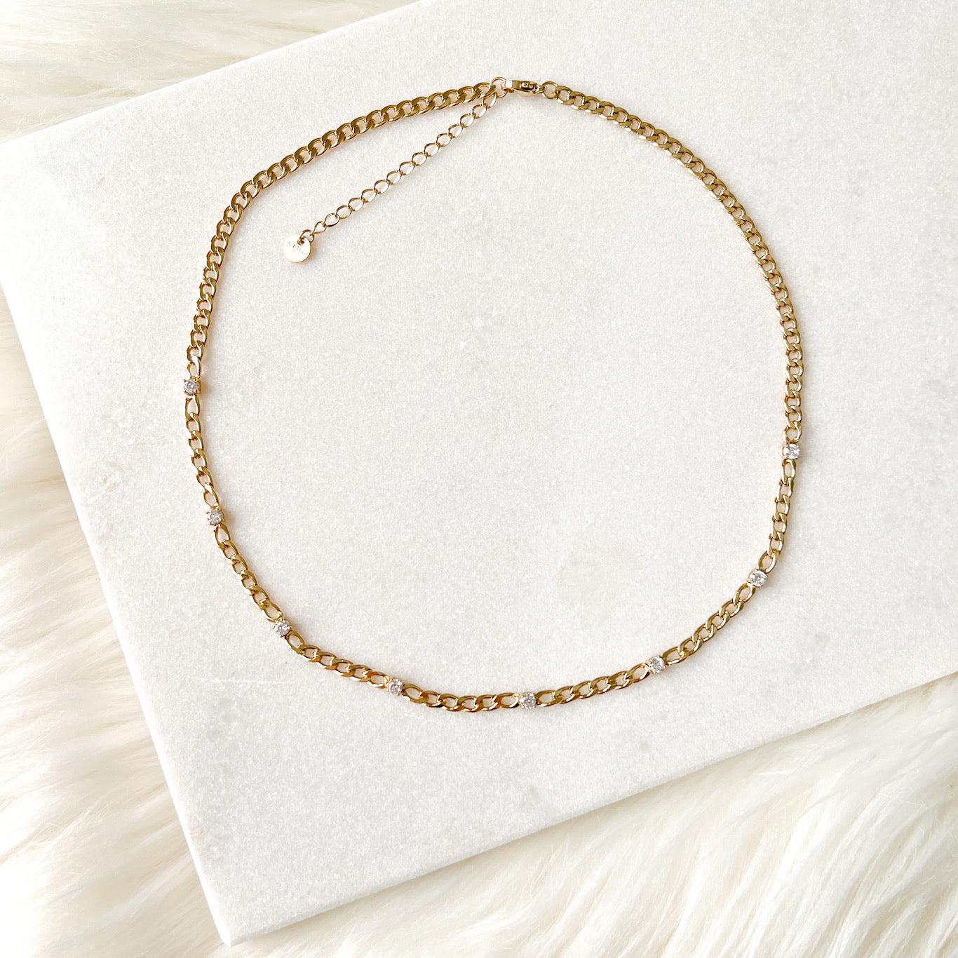 Elle Sparkle Studded Chain Necklace - LAST CHANCE! - Image 14