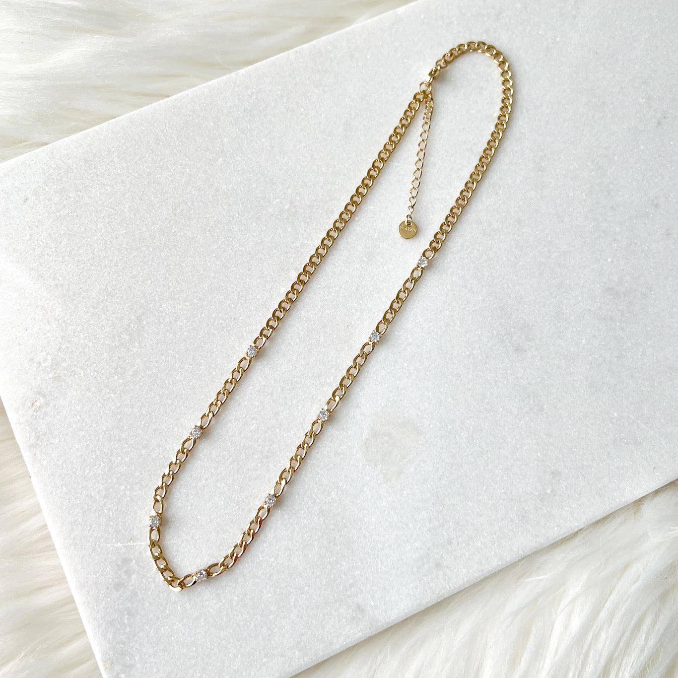 Elle Sparkle Studded Chain Necklace - LAST CHANCE! - Image 15