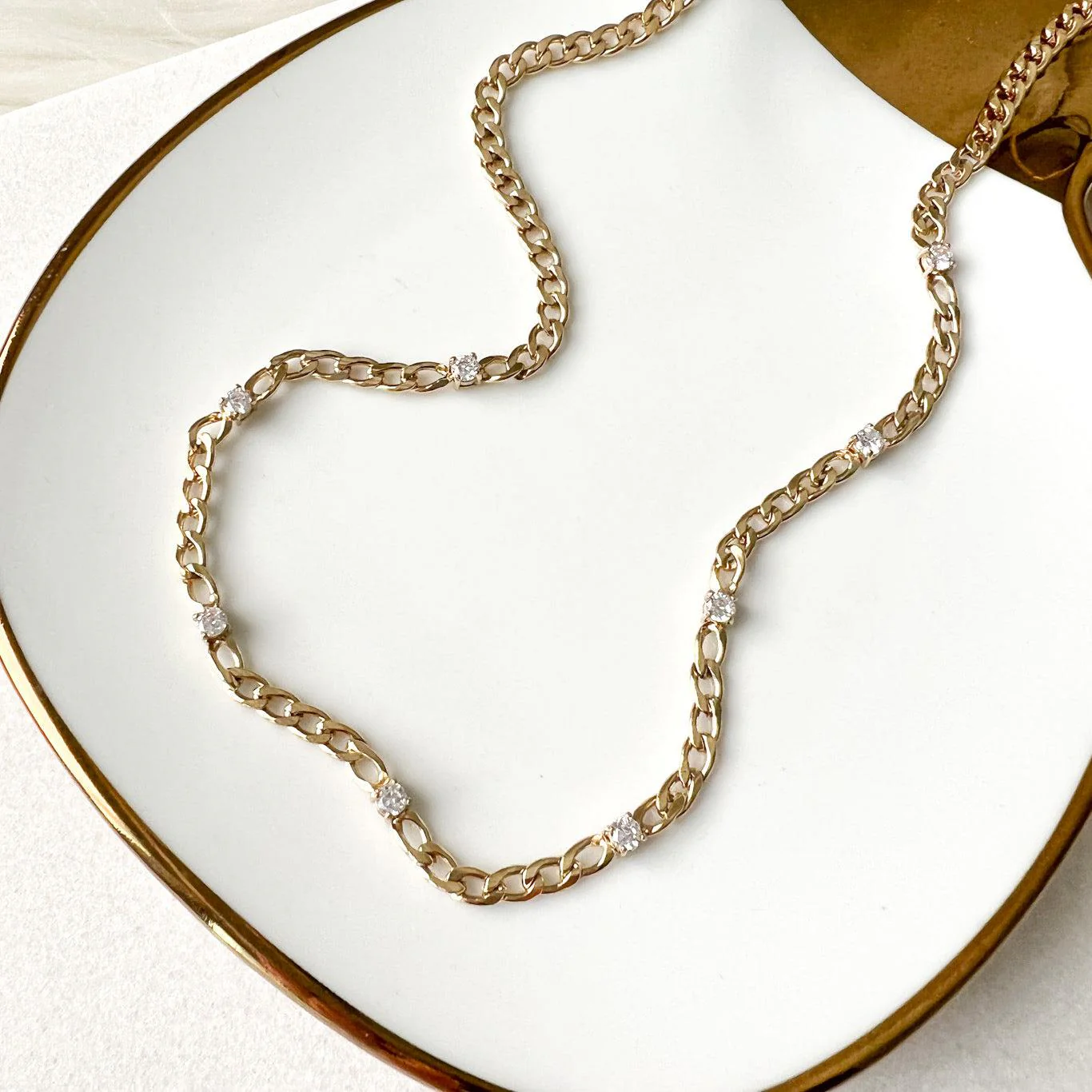 Elle Sparkle Studded Chain Necklace - LAST CHANCE! - Image 2