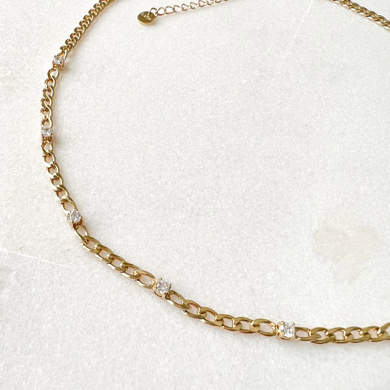 Elle Sparkle Studded Chain Necklace - LAST CHANCE! - Image 5