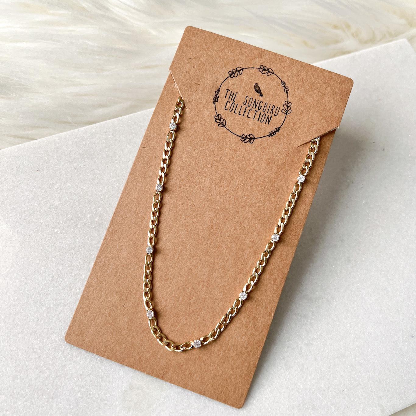 Elle Sparkle Studded Chain Necklace - LAST CHANCE! - Image 7