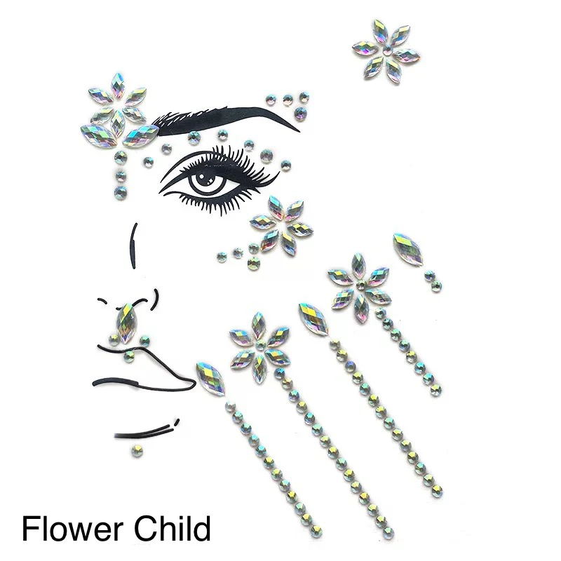 Flower Child Butterflies Face & Body Jewels - Image 6