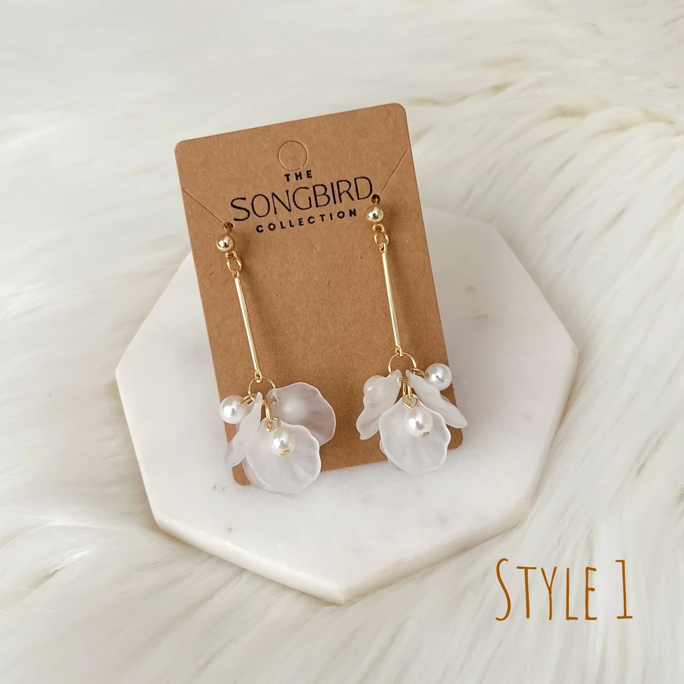 Frosted Floral Earrings - 7 Styles - Image 10