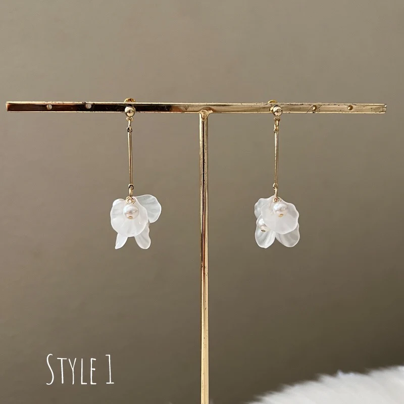 Frosted Floral Earrings - 7 Styles - Image 11