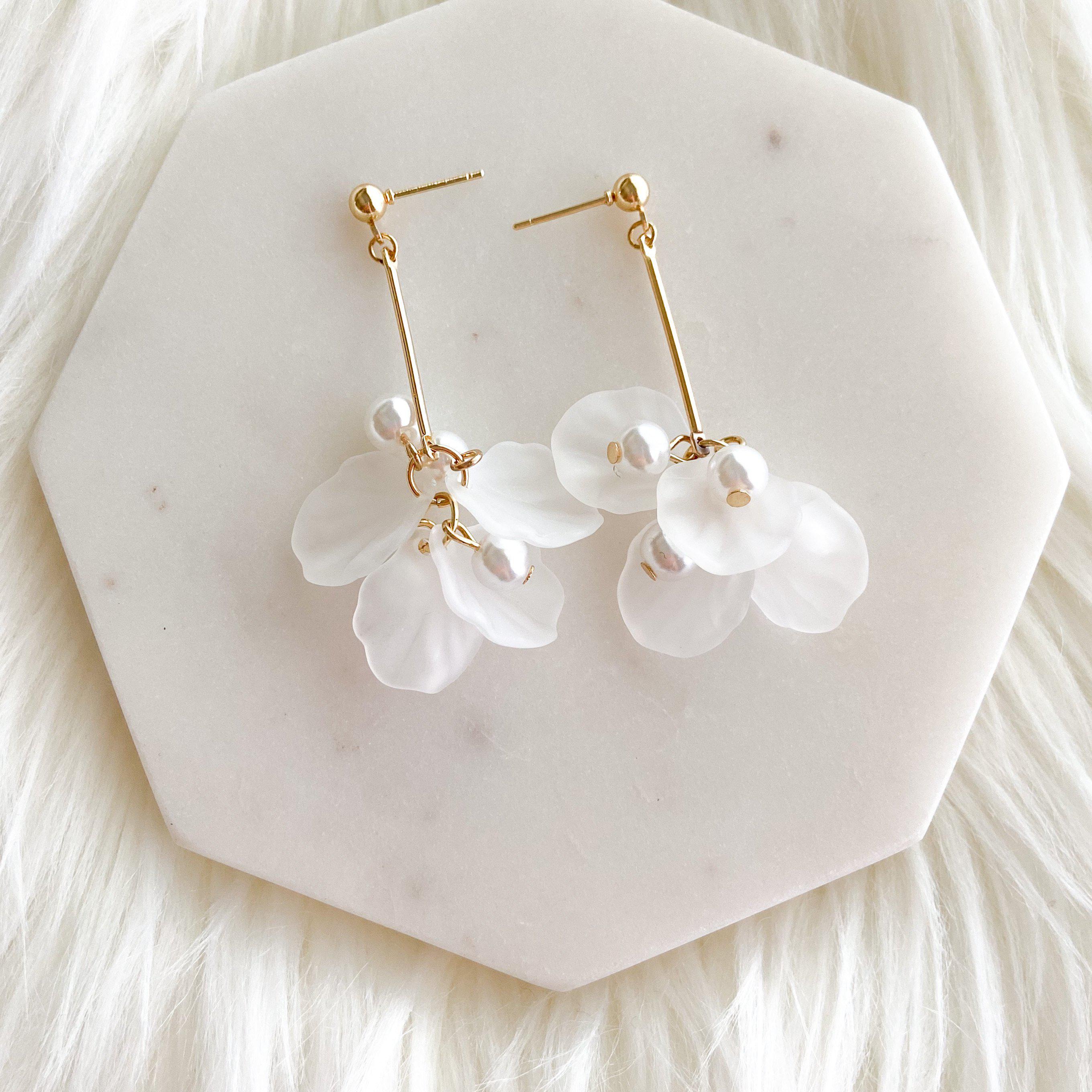 Frosted Floral Earrings - 7 Styles - Image 13