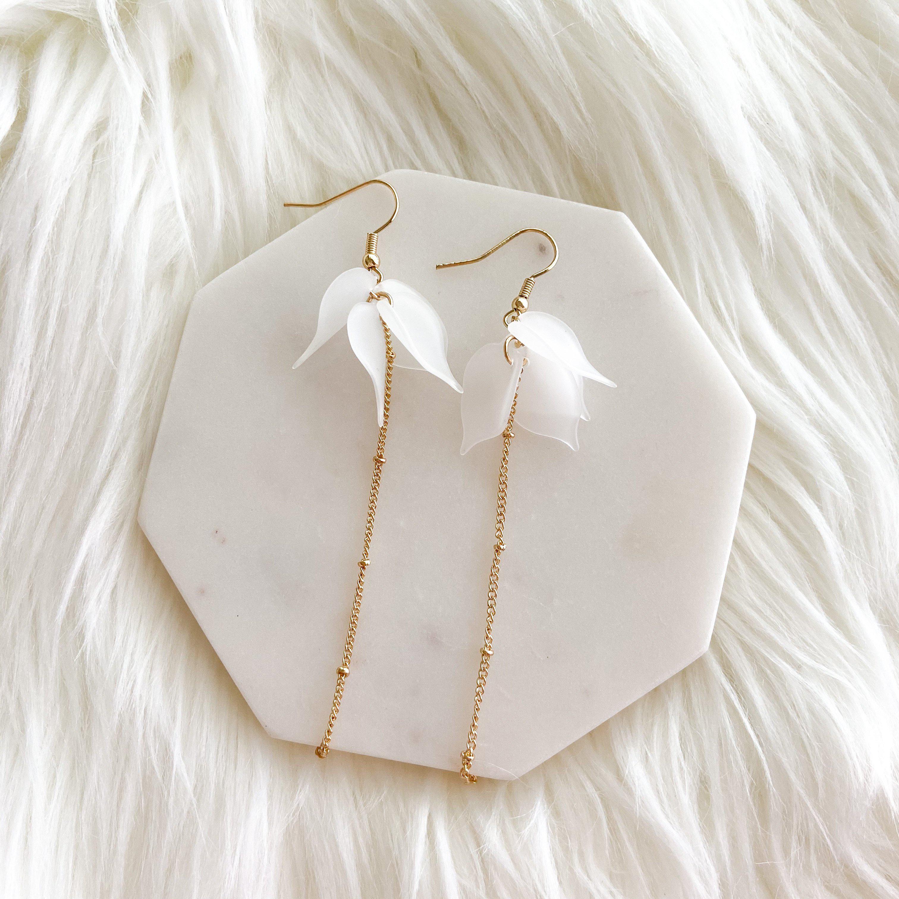Frosted Floral Earrings - 7 Styles - Image 18