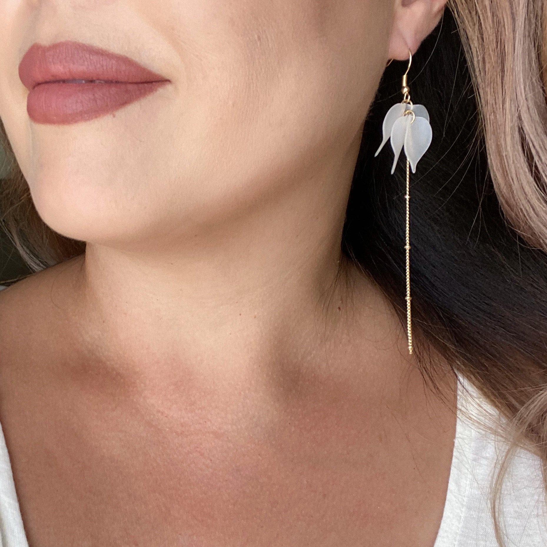 Frosted Floral Earrings - 7 Styles - Image 19