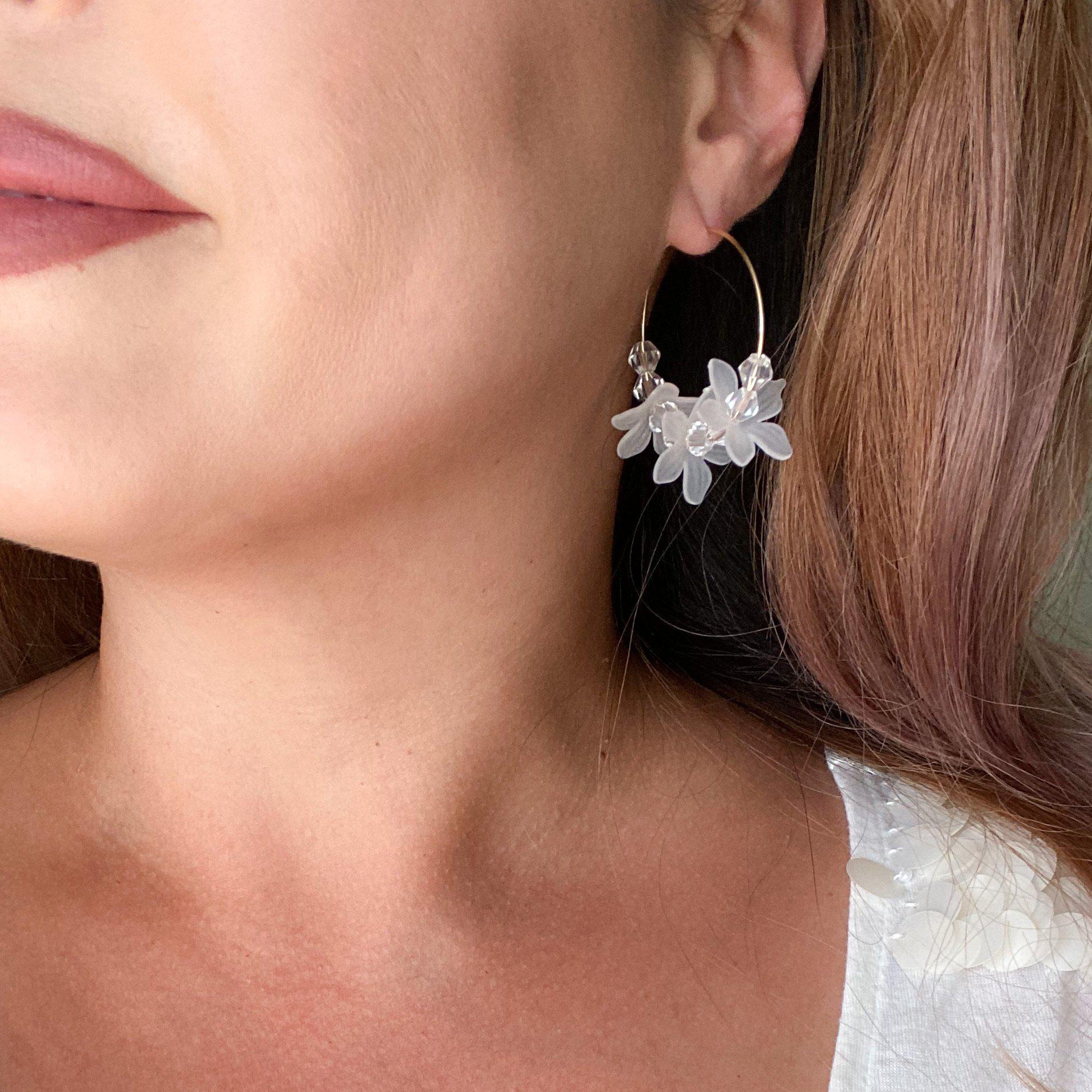 Frosted Floral Earrings - 7 Styles - Image 26