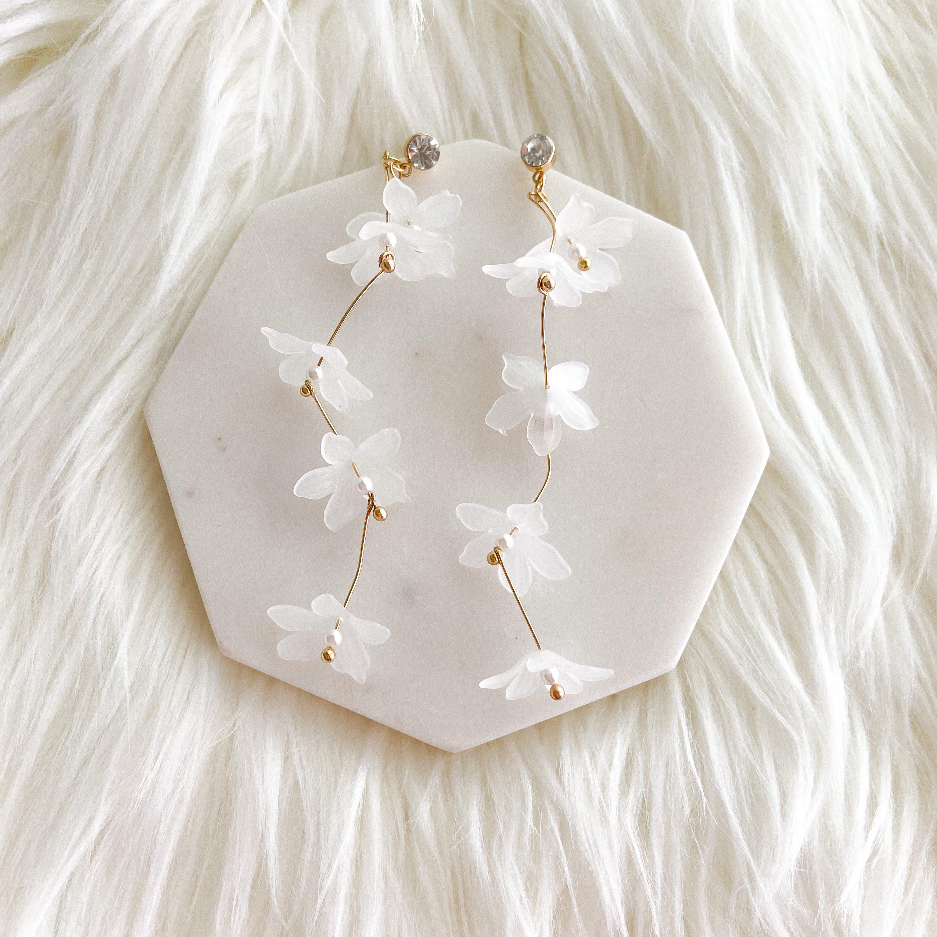 Frosted Floral Earrings - 7 Styles - Image 28