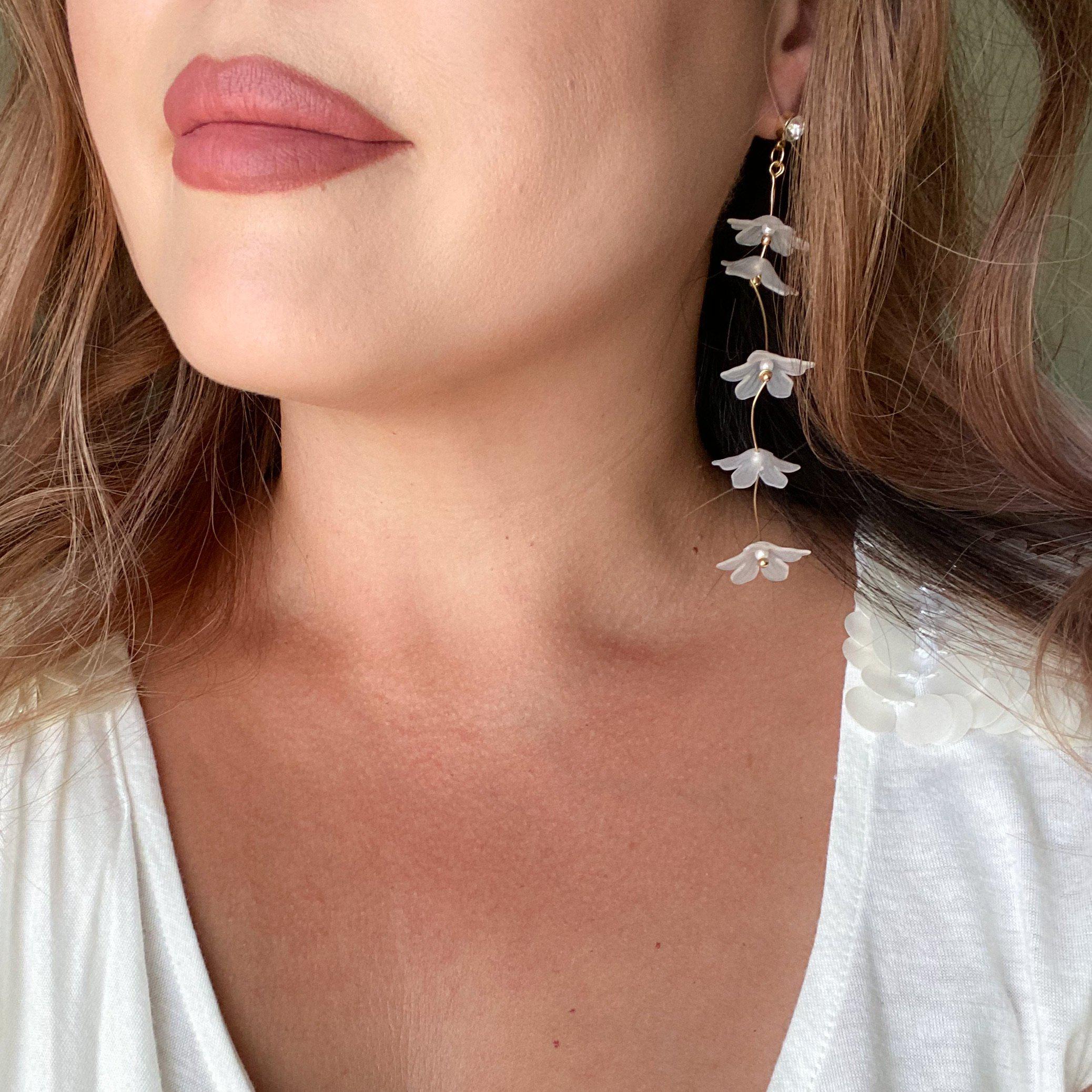 Frosted Floral Earrings - 7 Styles - Image 29