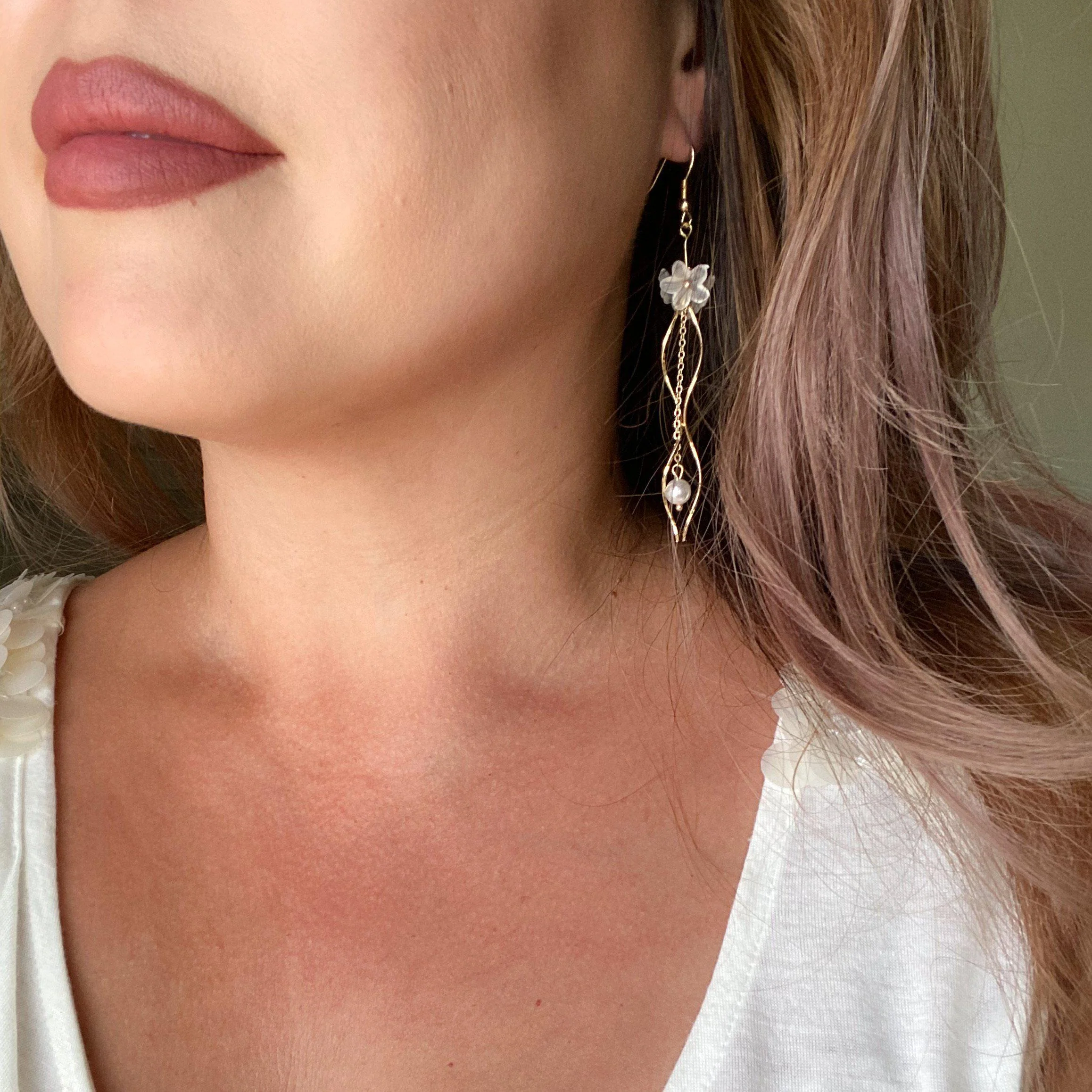 Frosted Floral Earrings - 7 Styles - Image 32
