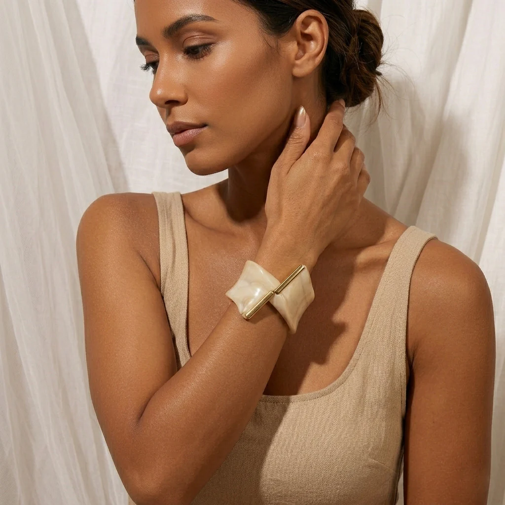 Gaia Sculptural Statement Bracelet - Image 20