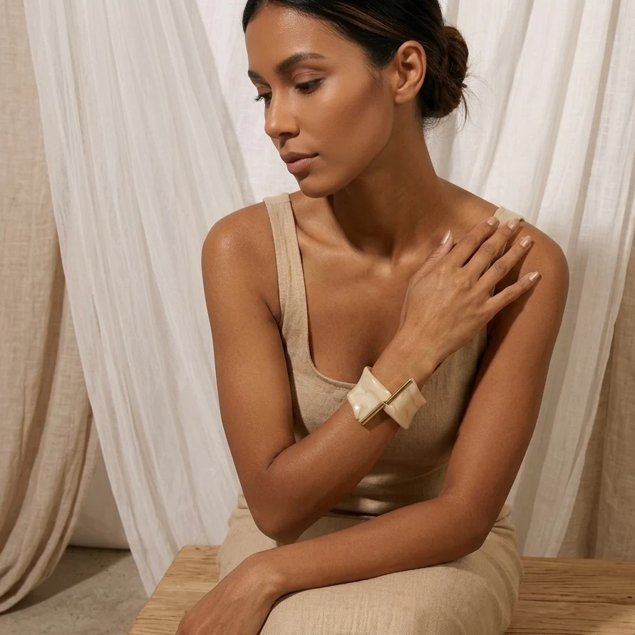Gaia Sculptural Statement Bracelet - Image 21