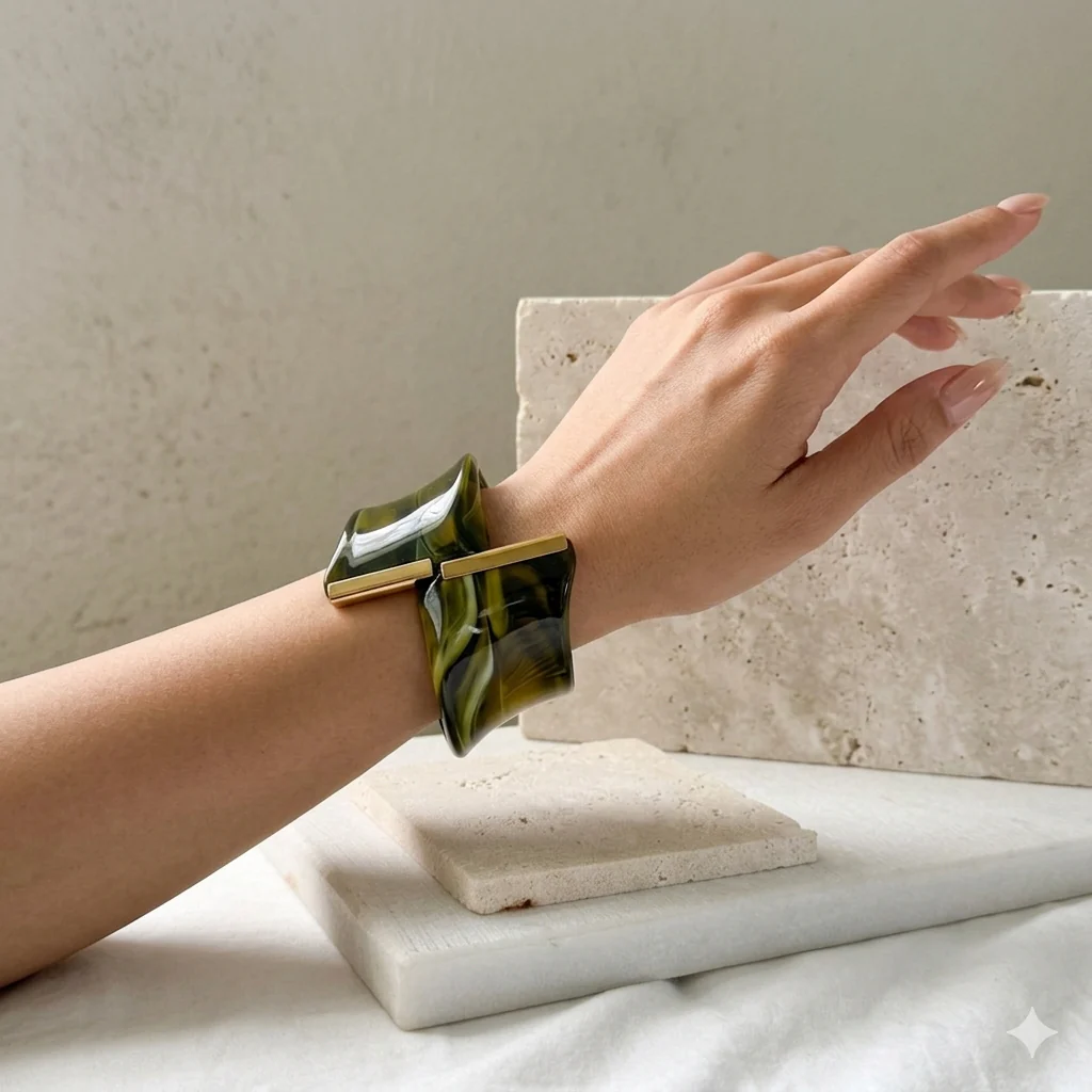 Gaia Sculptural Statement Bracelet - Image 6