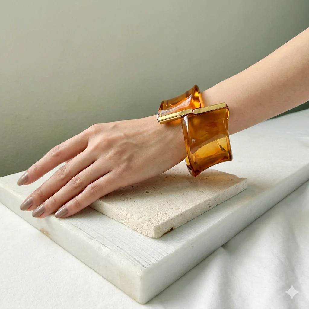 Gaia Sculptural Statement Bracelet - Image 7