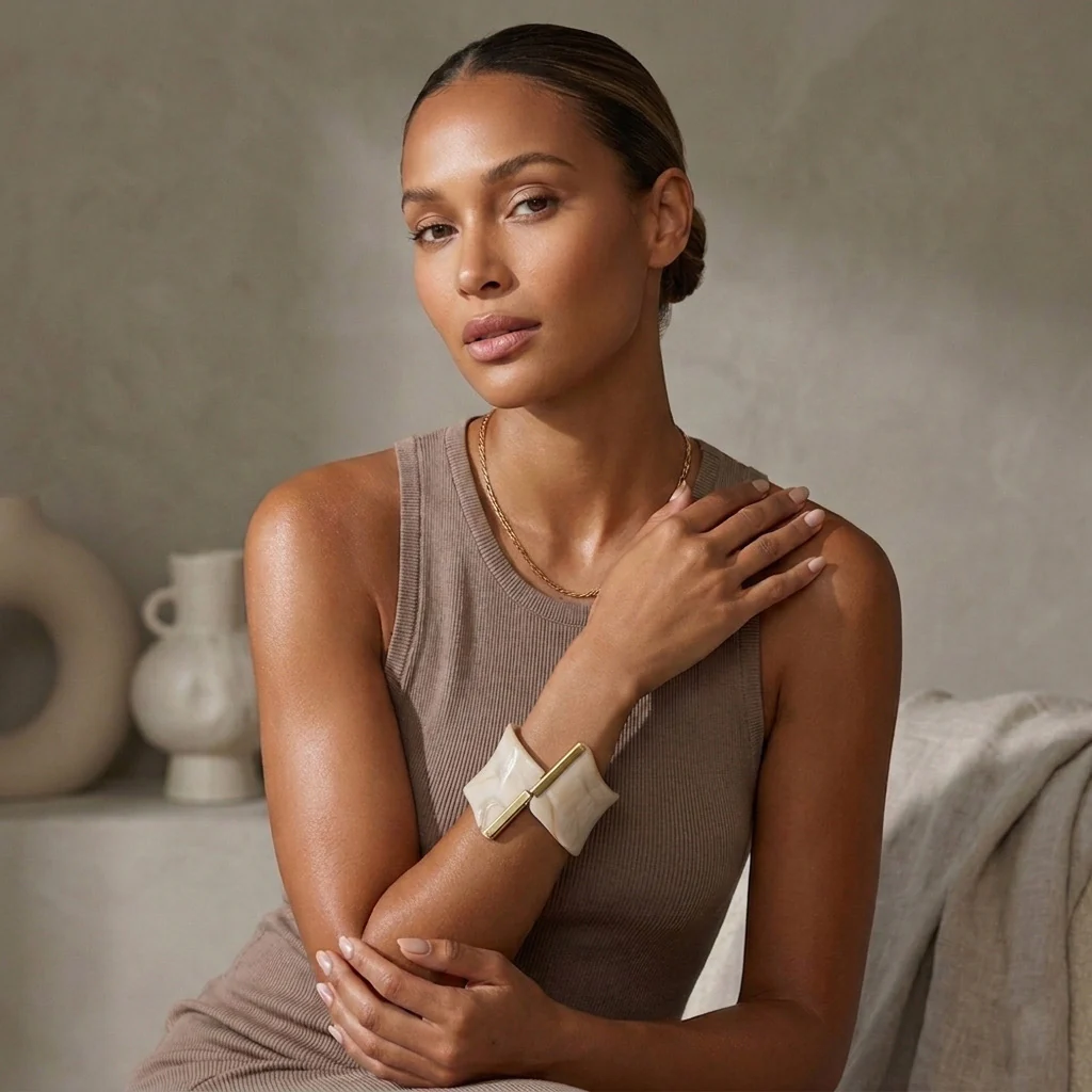 Gaia Sculptural Statement Bracelet - Image 8