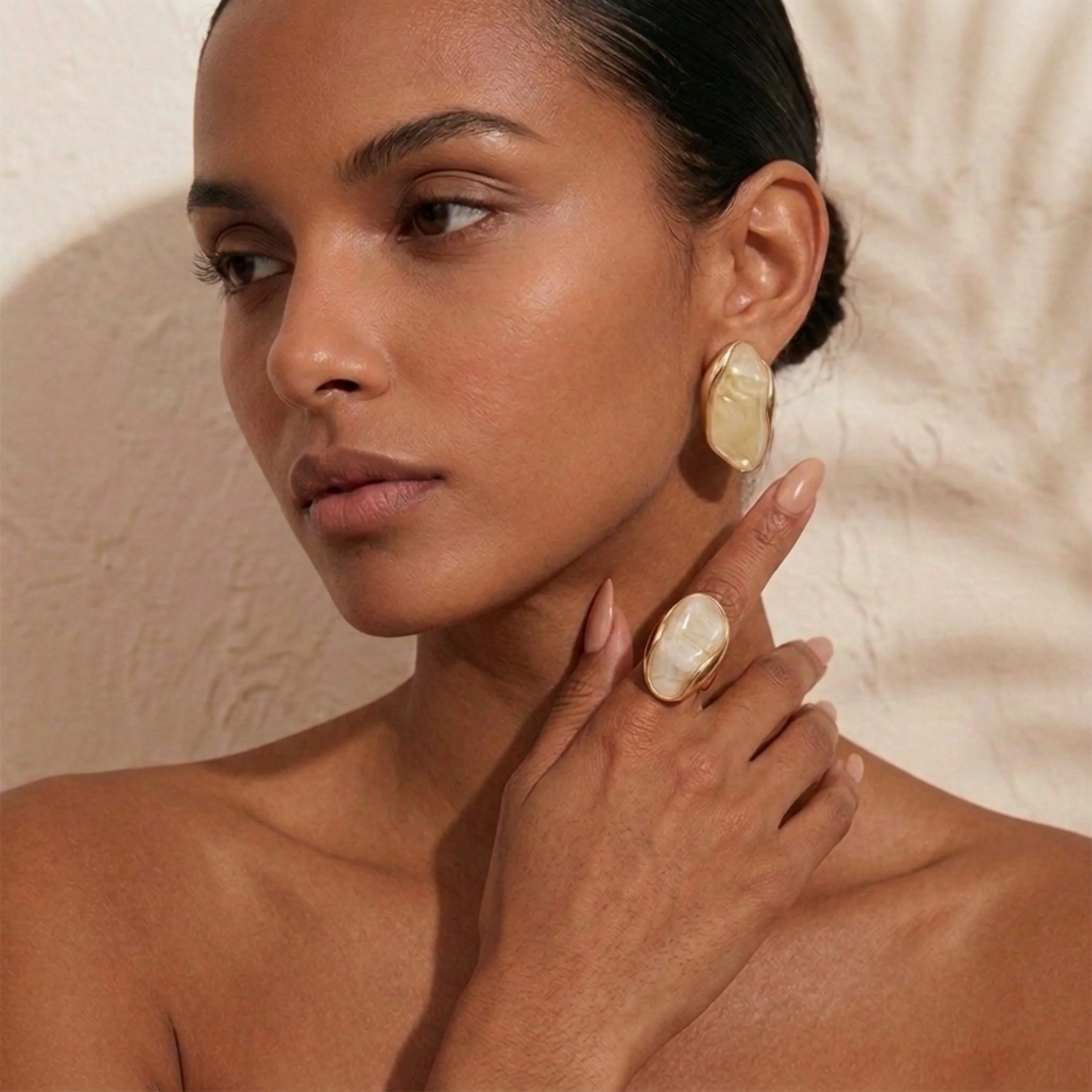 Gaia Sculptural Statement Earrings - Image 14