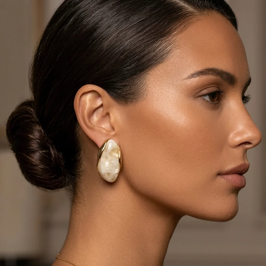 Gaia Sculptural Statement Earrings - Image 2