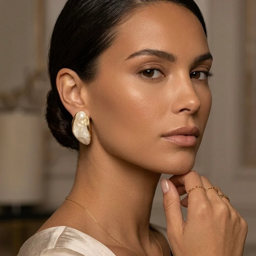 Gaia Sculptural Statement Earrings - Image 3