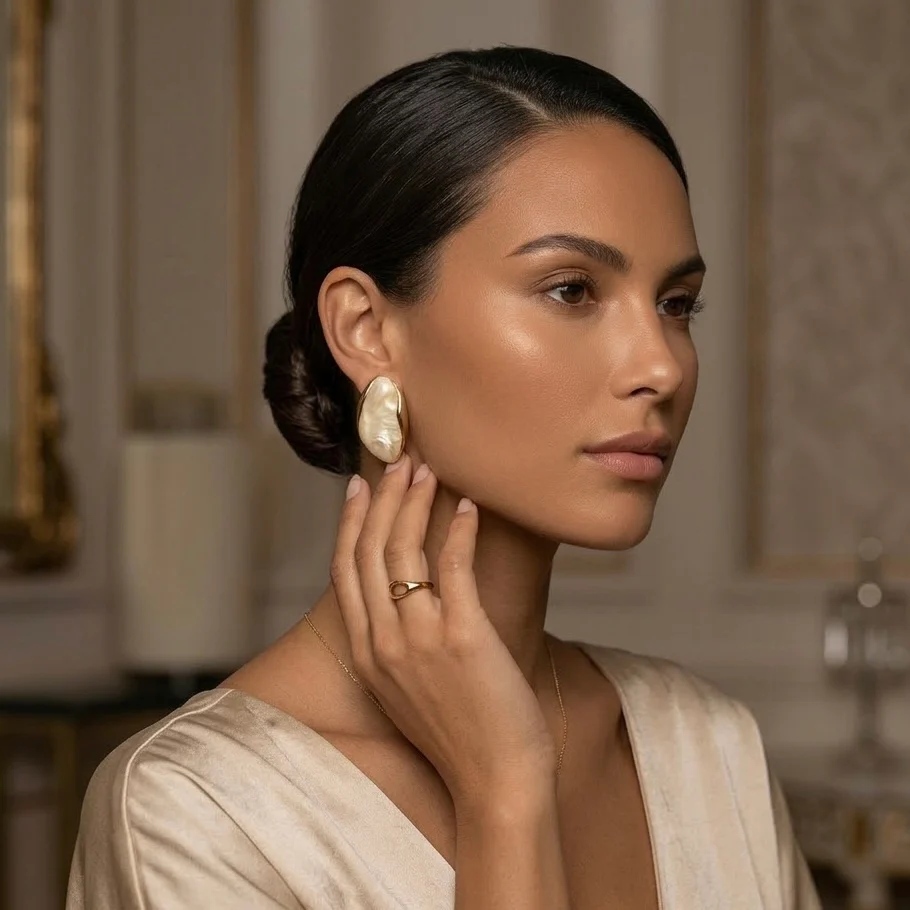 Gaia Sculptural Statement Earrings - Image 5