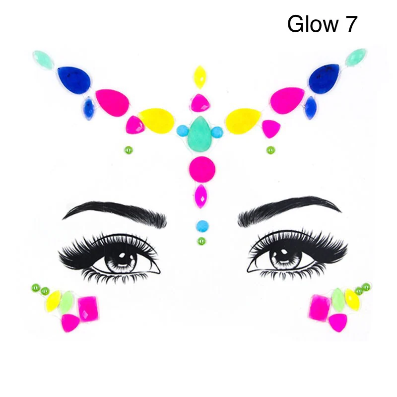 Glow in the Dark Face Gems - 14 Designs - Image 10
