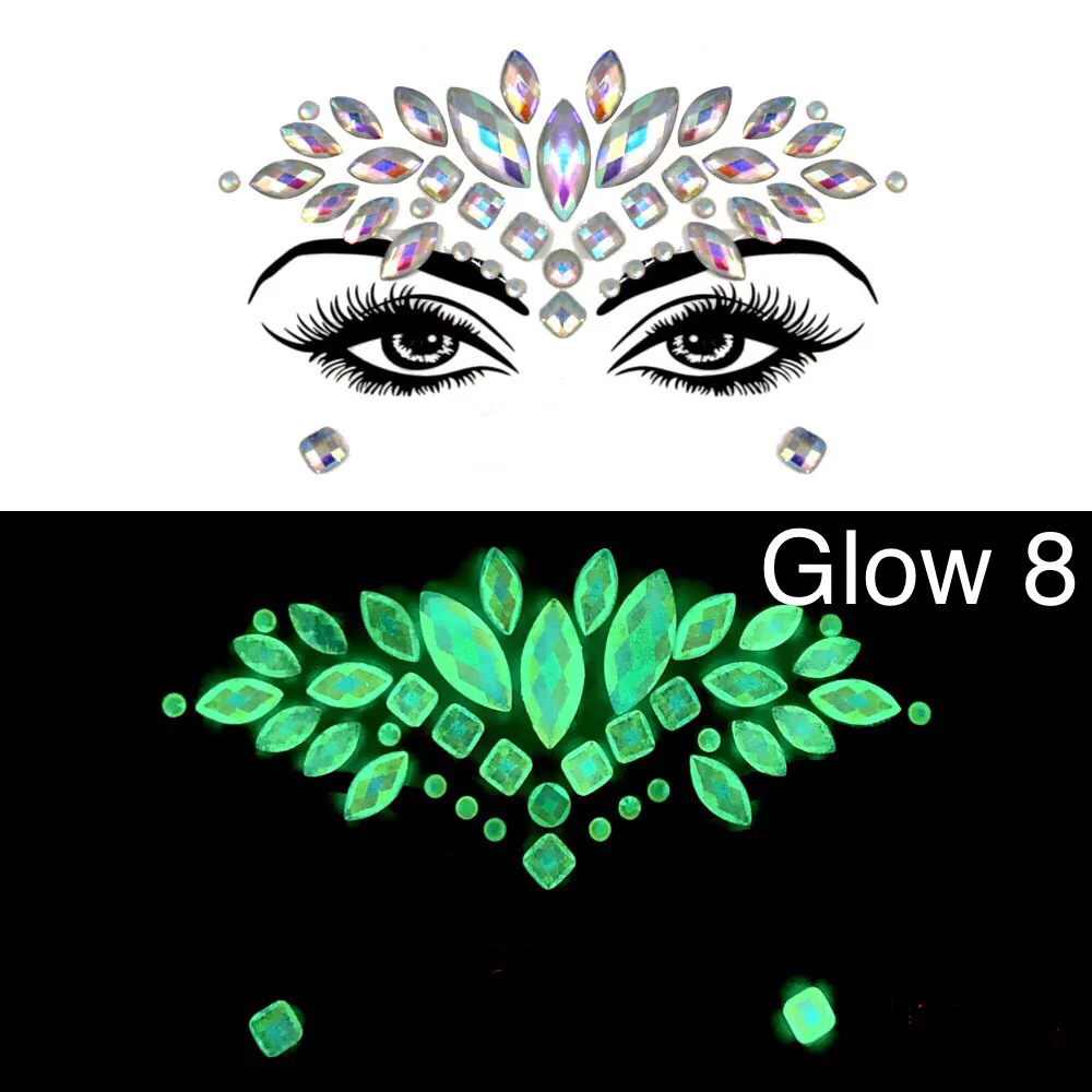 Glow in the Dark Face Gems - 14 Designs - Image 11