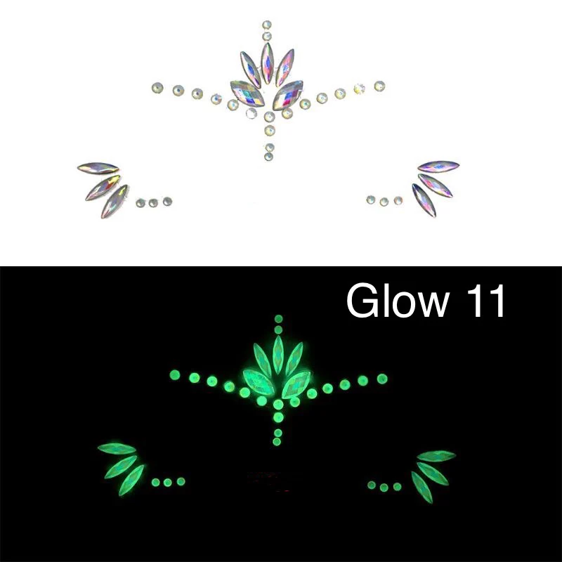 Glow in the Dark Face Gems - 14 Designs - Image 14