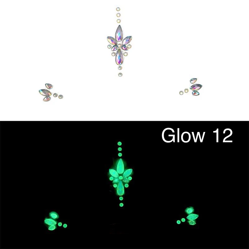 Glow in the Dark Face Gems - 14 Designs - Image 15