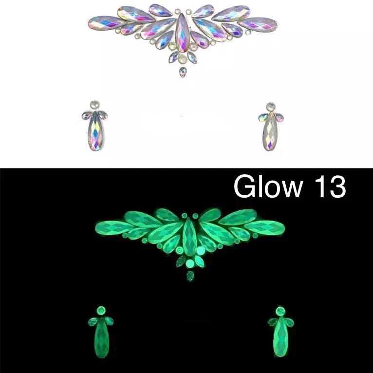 Glow in the Dark Face Gems - 14 Designs - Image 16