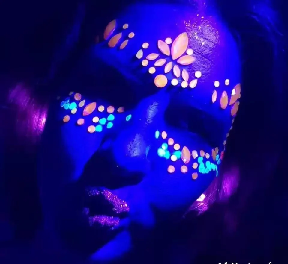 Glow in the Dark Face Gems - 14 Designs - Image 2