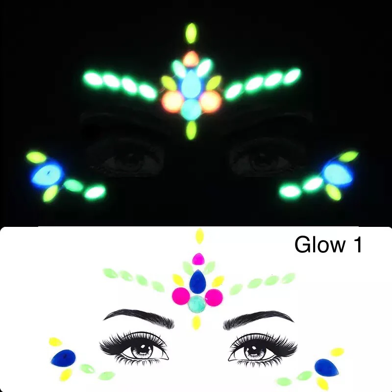 Glow in the Dark Face Gems - 14 Designs - Image 4