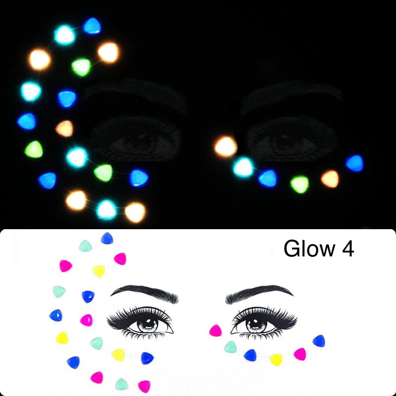 Glow in the Dark Face Gems - 14 Designs - Image 7