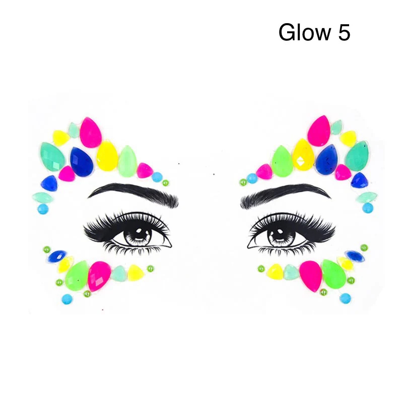 Glow in the Dark Face Gems - 14 Designs - Image 8