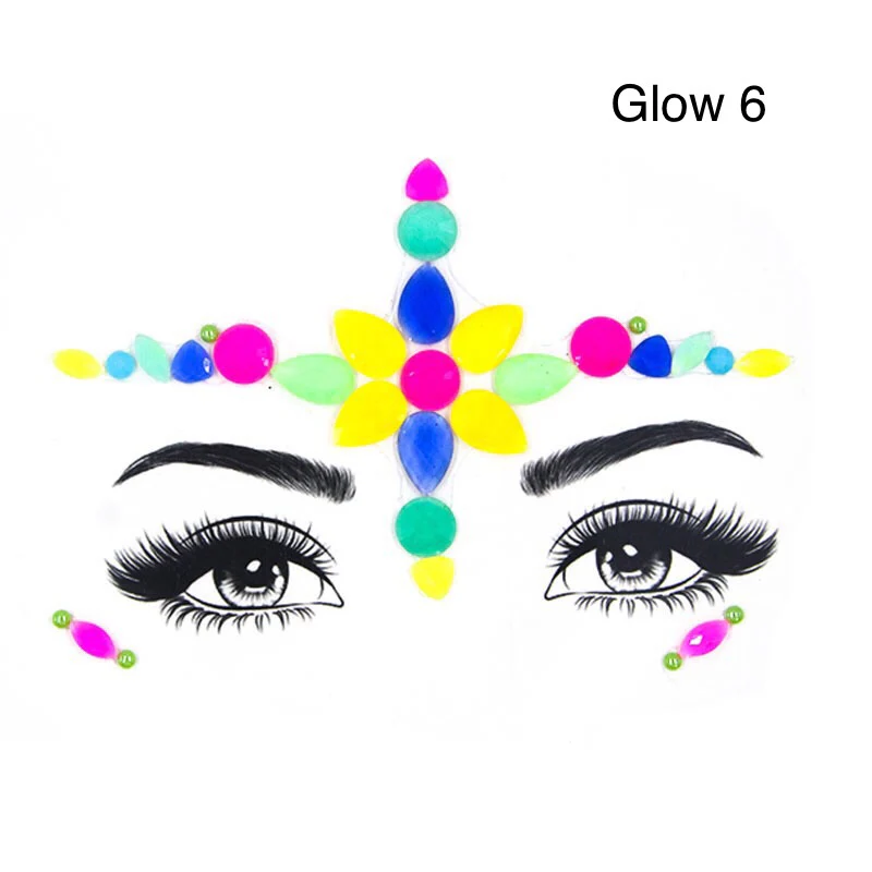 Glow in the Dark Face Gems - 14 Designs - Image 9