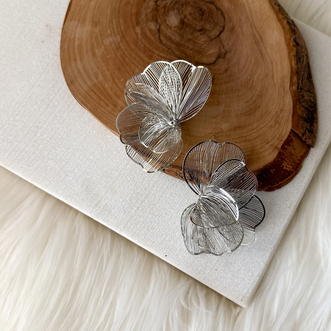 Golden Petal Drops Earrings - Image 24